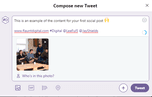 Social media example tweet
