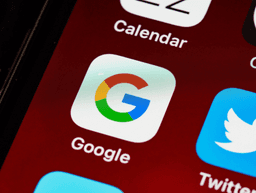 Google icon on a mobile phone screen